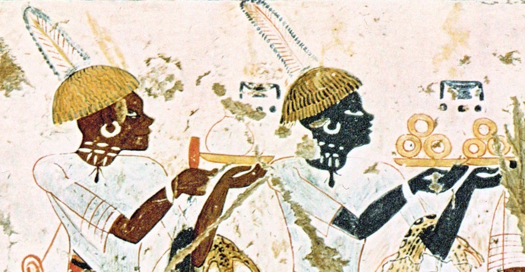 Kushites bringing gold to Egypt, tomb of Viceroy Huy (Thebes)